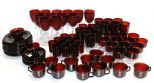 Large Group of Pigeon Blood Glass