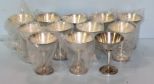 Twelve Silverplate Champagne Glasses