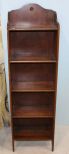 Small Mahogany Open Front Bookshelf