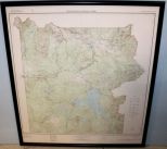 Framed Yellowstone National Park Map