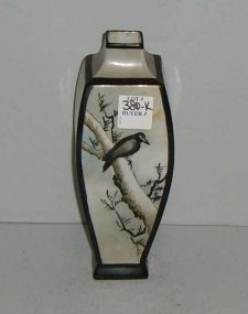 Luster Look 4 Sided Vase with Black Birds