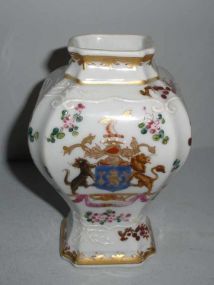 Chinese Export Armorial Vase with Lion