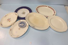 Group of Approximately Seven Platters & Wedgwood Dish