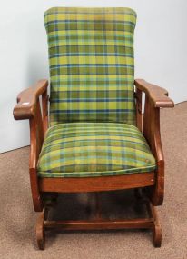 Oak Reclining Rocking Chair