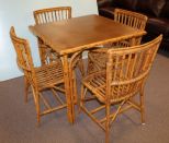 Bamboo Table & Four Chairs