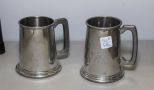 Two Sheffield Pewter Mugs