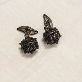 Silver Filigree Ball Cufflinks