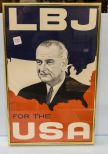 1964 LBJ for USA Framed Poster