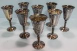 Set of Eight Valers Silverplate Goblets