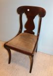 Mahogany Empire Style Side Chair