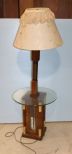 Floor Lamp/ Glass Top Occasional Table