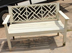 White Wood Bench