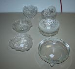 Ten Glass Bowls, One Footed