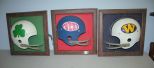 Three Decorative Half Helmet Wall Plaques