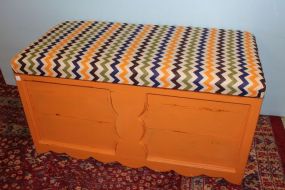 Hand Brushed Distressed Painted Blanket Chest