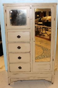 Hand Brushed Distressed Painted Chifferobe