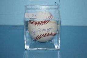 Joe DiMaggio Autographed Baseball serial: A2166891