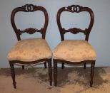 Pair of Early Parlor Side Chairs