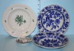 Two Meissen English Blue and White Bowls, a Rosenthal Salad Bowl, and a Mini Francffurt Plate