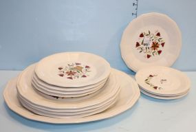 Set of Thirteen White Dover Ironstone Dishes