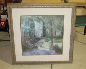 Large Garden Scene Print