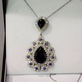 8.50ct Amethyst Sterling Silver Necklace