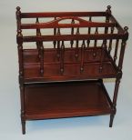 Mahogany Canterbury Magazine Rack by Ferguson