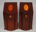 Pair of Georgian Inlaid Mahogany Knife Boxes