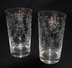 Pair Heisey Crystal 