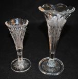 Two Heisey Crystal Vases: 