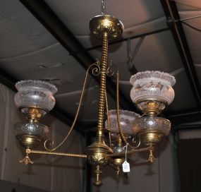 Victorian Brass Gasolier