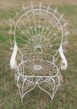 Wrought Iron Ornate High Back Arm Chair