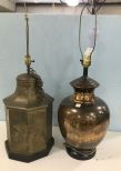 Two large Brass Table Lamps