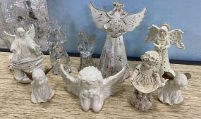 Group of Glass, Porcelain, and Ceramic Angels