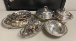 Group of Silver Plate Serving Pieces