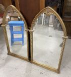 Pair of Gold Gilt Arch Wall Mirrors