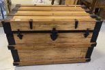 Antique Flat Top Railroad Trunk