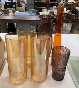 Tall Colorful Glass Vases