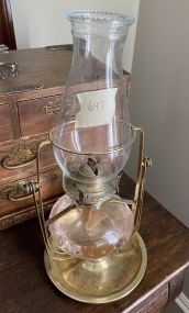 Vintage Glass Oil Lamp