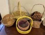 Group of Decorative Woven Baskets