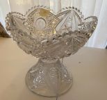 Vintage Pressed Glass Center Piece Bowl