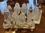 Group of Assorted Pressed Glass Salt & Peppers