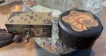 Nest of Trinket Boxes and Brass Trinket Box with Key