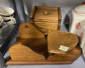 Wood Box and Towel Rack