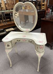 Vintage Painted French Vanity and Chair