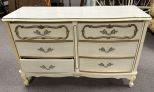 French Provincial White Dresser with Mirror