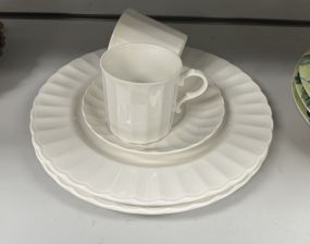 White Ironstone Plates and Cup