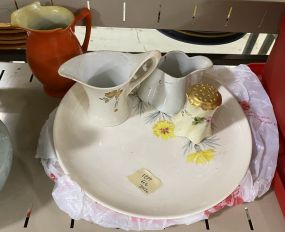 Porcelain Dinner Plates, Creamer, Shaker