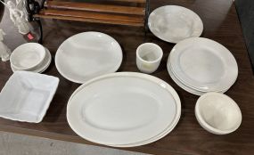 White Ironstone Dinnerware