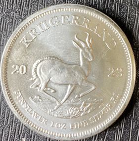 South African Silver Krugerrand 1 oz Fine Silver 2023